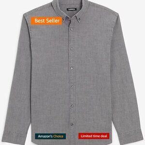 Express For Men Stretch Fitted Shirt Gray Medium